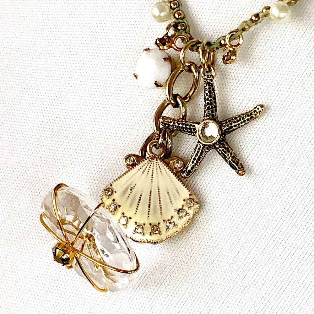 Betsey Johnson 2006 Starfish/Shell Charm Necklace - Picture 3 of 7